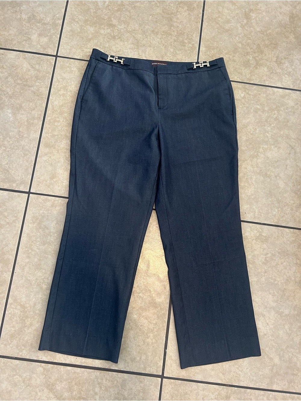 Dana Buchman Charcoal Gray Dress Pants with Black Lining (B1)